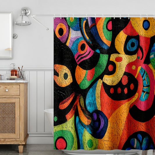 "Carnival of Colors" Artistic Shower Curtain by Javier "Colorista" Martinez