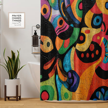 "Carnival of Colors" Artistic Shower Curtain by Javier "Colorista" Martinez