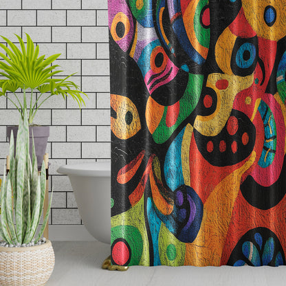 "Carnival of Colors" Artistic Shower Curtain by Javier "Colorista" Martinez