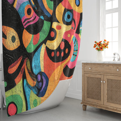 "Carnival of Colors" Artistic Shower Curtain by Javier "Colorista" Martinez